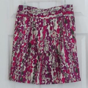 Ann Taylor SKIRT Size 4 PINK Purple Graphic Lined